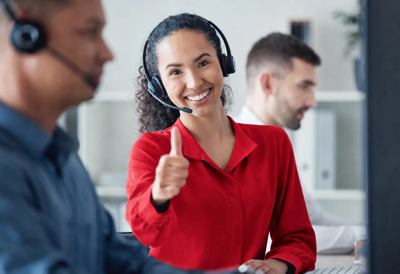 Mirai Go support team helping hoteliers over the phone